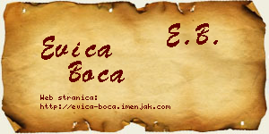 Evica Boca vizit kartica
